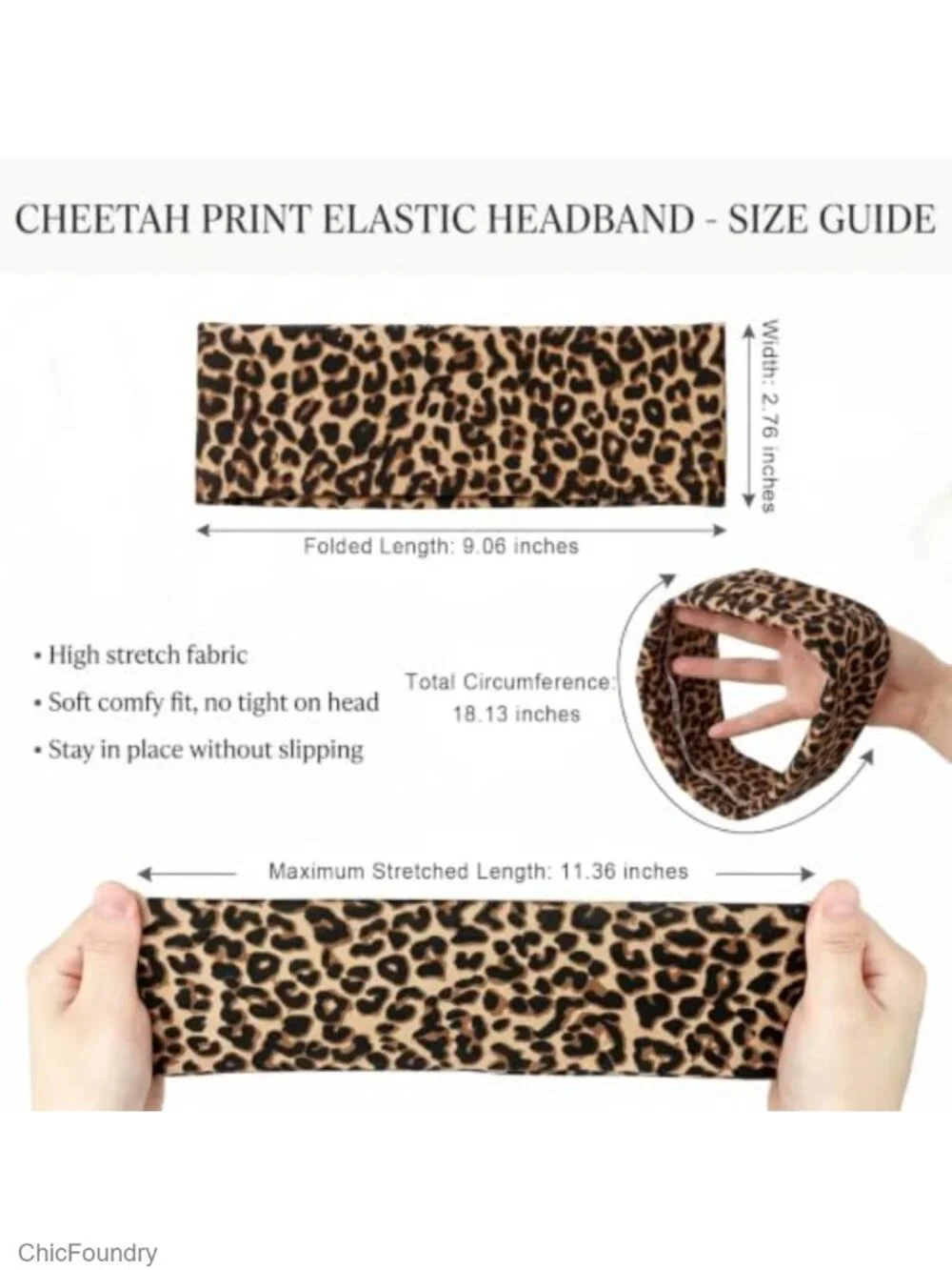 6 Pack Cotton Stretchy Headbands for Women, Cute Polka Dot Hair Accessories